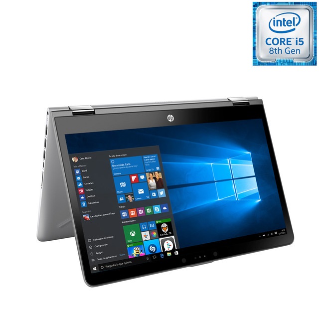 HP Pavilion x360 - Ordenador portátil - 15" - Intel Core i5 I5-8250U - 8 GB - 1 TB HDD - Windows 10 Home - Plata - Español