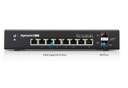 Ubiquiti EdgeSwitch 8 - Conmutador - L3 - Gestionado - 8 x 10/100/1000 (PoE+) + 2 x Gigabit SFP - montaje en rack - PoE+