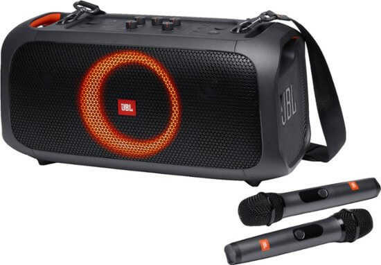 JBL PartyBox On-The-Go - Altavoz de fiesta - para uso portátil - inalámbrico - Bluetooth - 100 vatios - 2 vías - negro