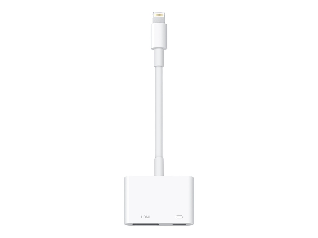 Apple Adaptador de conector Lightning a AV digital - Adaptador de Lightning a HDMI - Lightning macho a HDMI, Lightning hembra - para iPad/iPhone/iPod (Lightning)