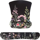 ‎iCasso Reposamuñecas para mouse y reposamuñecas para teclado de computadora (Diseño Floral)
