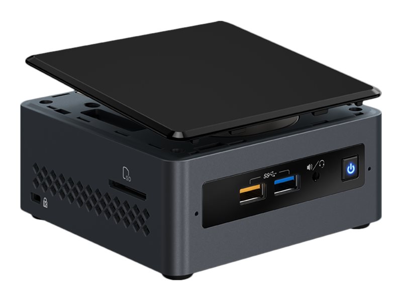 Intel Next Unit of Computing Kit NUC7CJYH - Limitado - miniordenador - 1 x Celeron J4005 / 2 GHz - RAM 0 GB - HD Graphics 600 - GigE - WLAN: 802.11a/b/g/n/ac, Bluetooth 5.0