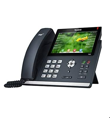 T48S-/Yealink T48S IP, 16 líneas. Pantalla táctil a color de 7 pulgadas. USB 2.0, Gigabit Ethernet de doble puerto, PoE 802.3af, adaptador de corriente no incluido (SIP-T48S).