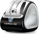 (1752264) Dymo LabelWriter 450 Direct Thermal Printer - Monochrome - Label Print - USB - Black, Silver - 51 lpm Mono