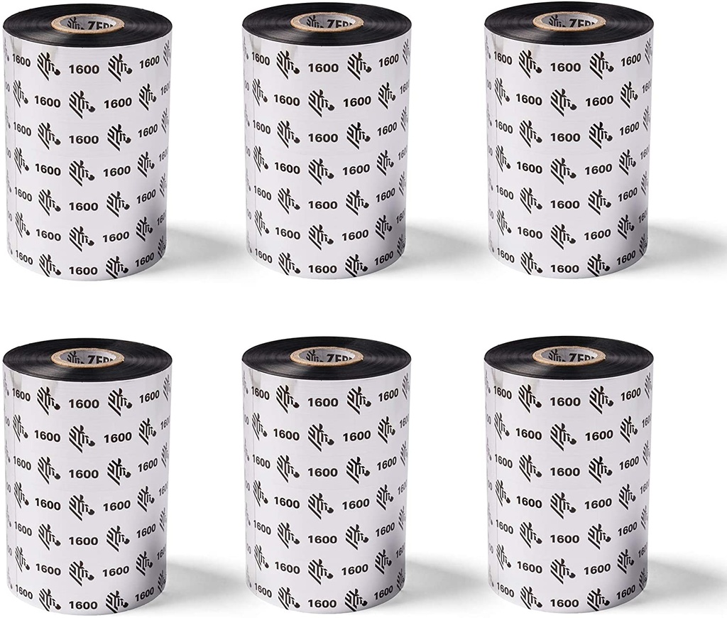ZBSU00019 - ZEBRA RIBBON 2000 CERA 110MM X 450MTS NEGRO CALIDAD1