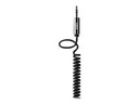 Belkin MIXIT Coiled Cable - Cable de audio - miniconector estéreo (M) a miniconector estéreo (M) - 1.8 m - negro