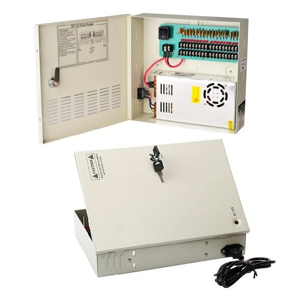 LTK-PS2018CH-FUENTE DE PODER DE PARED 18 CH – 12V DC – 20AMP