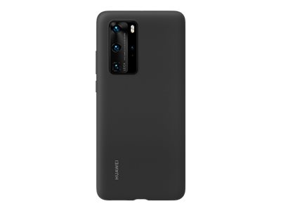 Huawei Case - Carcasa trasera para teléfono móvil - goma de silicona - negro - para Huawei P40 Pro