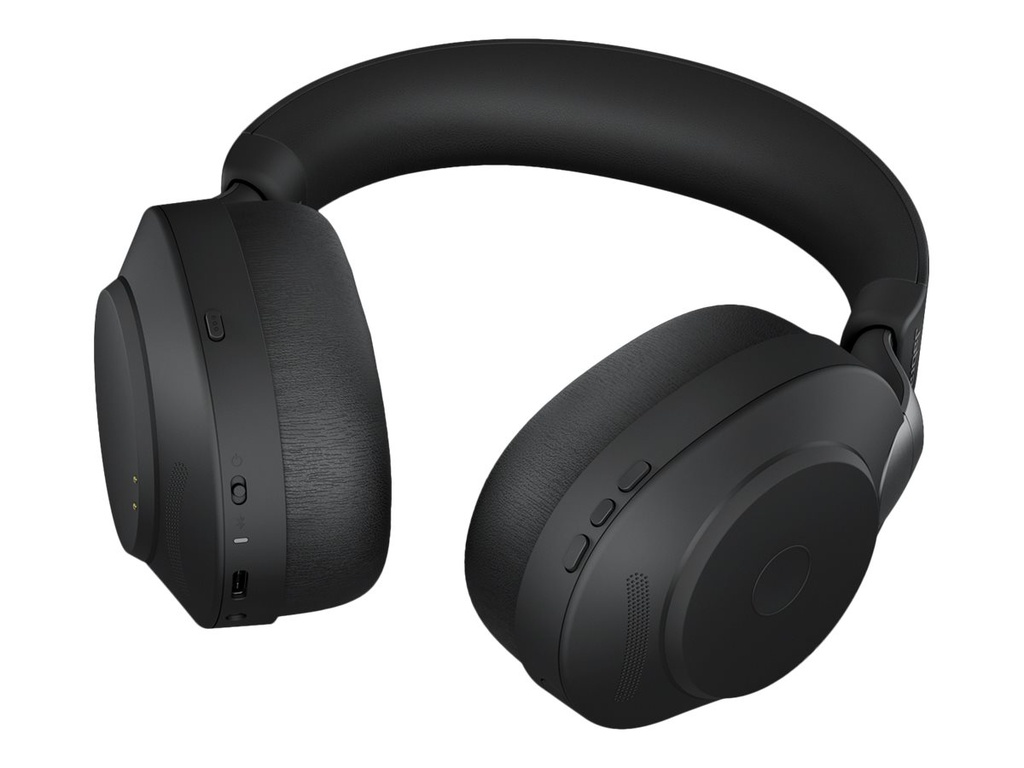 Jabra Evolve2 85 UC Stereo - Auricular - tamaño completo - Bluetooth - inalámbrico, cableado - cancelación de sonido activo - conector de 3,5 mm - aislamiento de ruido - negro