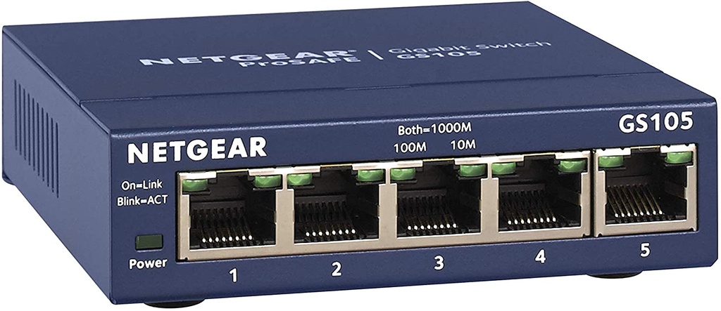 ‎GS105NA-Interruptor con 5 puertos Netgear GS105NA ProSafe, Gris