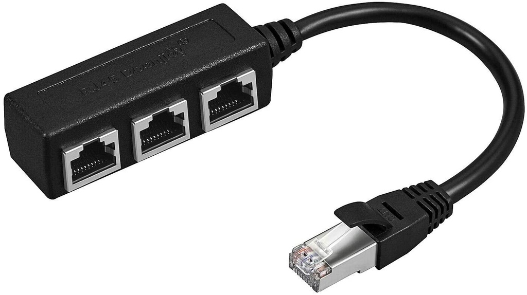RJ45 Ethernet Splitter Cable, RJ45 Splitter LAN Ethernet Network Extension Cable Adapter Suitable Super Cat5, Cat5e, Cat6, Cat7
