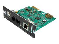 APC Network Management Card 3 with PowerChute Network Shutdown & Environmental Monitoring - Adaptador de administración remota - GigE - 1000Base-T - para P/N: SMTL1000RMI2UC, SMTL750RMI2UC, SMX1500RM2UCNC, SMX2KR2UNCX145, SRT1500XLJ, SRT2400XLJ