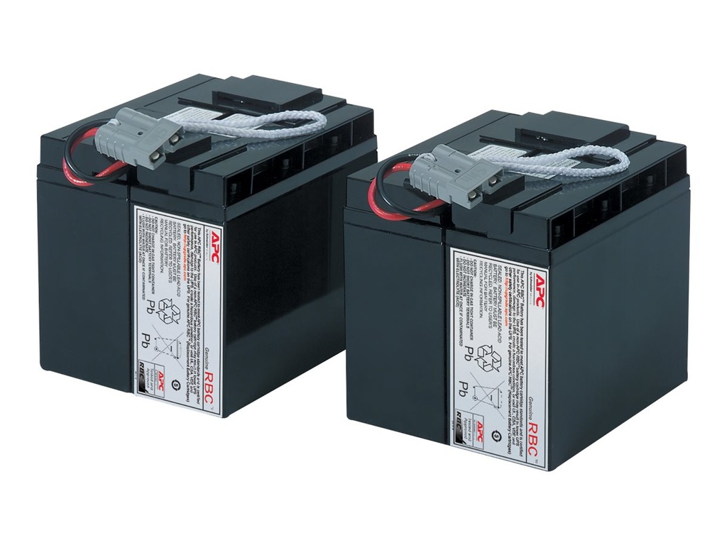 APC Replacement Battery Cartridge #55 - Batería de UPS - Ácido de plomo - 2 celdas - negro - para P/N: SMT2200C, SMT2200I-AR, SMT2200IC, SMT3000C, SMT3000I-AR, SMT3000IC, SUA3000I-IN