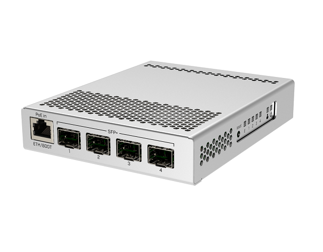 MikroTik CRS305-1G-4S+IN - Conmutador - 4 x SFP+ + 1 x 10/100/1000 (PoE) - sobremesa - PoE+ - alimentación cc