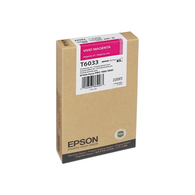 Epson T6033 - 220 ml - magenta vívido - original - cartucho de tinta - para Stylus Pro 7880, Pro 9800