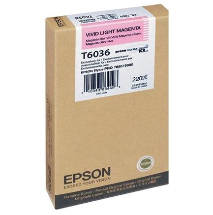 Epson T6036 - 220 ml - magenta vívido suave - original - cartucho de tinta - para Stylus Pro 7880, Pro 9800
