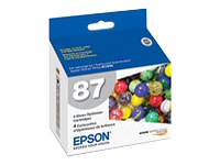 Epson 87 - Paquete de 4 - glosario - original - cartucho para optimización de tinta - para Stylus Photo R1900