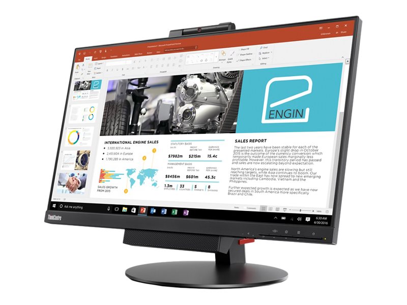 Lenovo ThinkCentre Tiny-in-One 24 - Gen 3 - monitor LED - 23.8" (23.8" visible) - 1920 x 1080 Full HD (1080p) @ 60 Hz - IPS - 250 cd/m² - 1000:1 - 4 ms - DisplayPort - altavoces - negro - para ThinkCentre M715q (2nd Gen) 10VK; M75q-1 11A4, 11A5; M75s-1 11AA, 11AV; M90n-1 IoT 11AJ