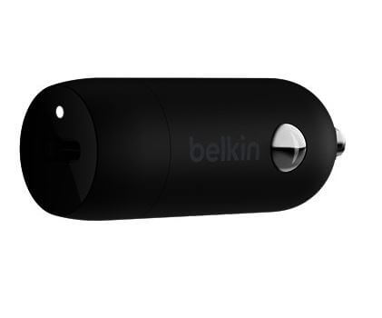 Belkin - Adaptador de corriente para el coche - 20 vatios - Fast Charge (USB-C) - negro