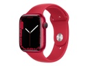 Apple Watch Series 7 (GPS) - (PRODUCT) RED - 45 mm - aluminio rojo - reloj inteligente con pulsera deportiva - fluoroelastómero - rojo - tamaño de la banda: Regular - 32 GB - Wi-Fi, Bluetooth - 38.8 g