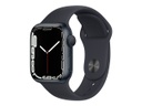 Apple Watch Series 7 (GPS) - 41 mm - midnight aluminum - reloj inteligente con pulsera deportiva - fluoroelastómero - medianoche - tamaño de la banda: Regular - 32 GB - Wi-Fi, Bluetooth - 32 g