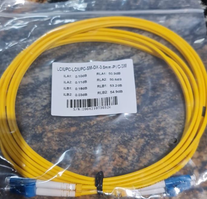 LC UPC-LCUPC, 3 METROS, DOBLE, MONOMODO, OS2 DE 1310 NANOMETROS.