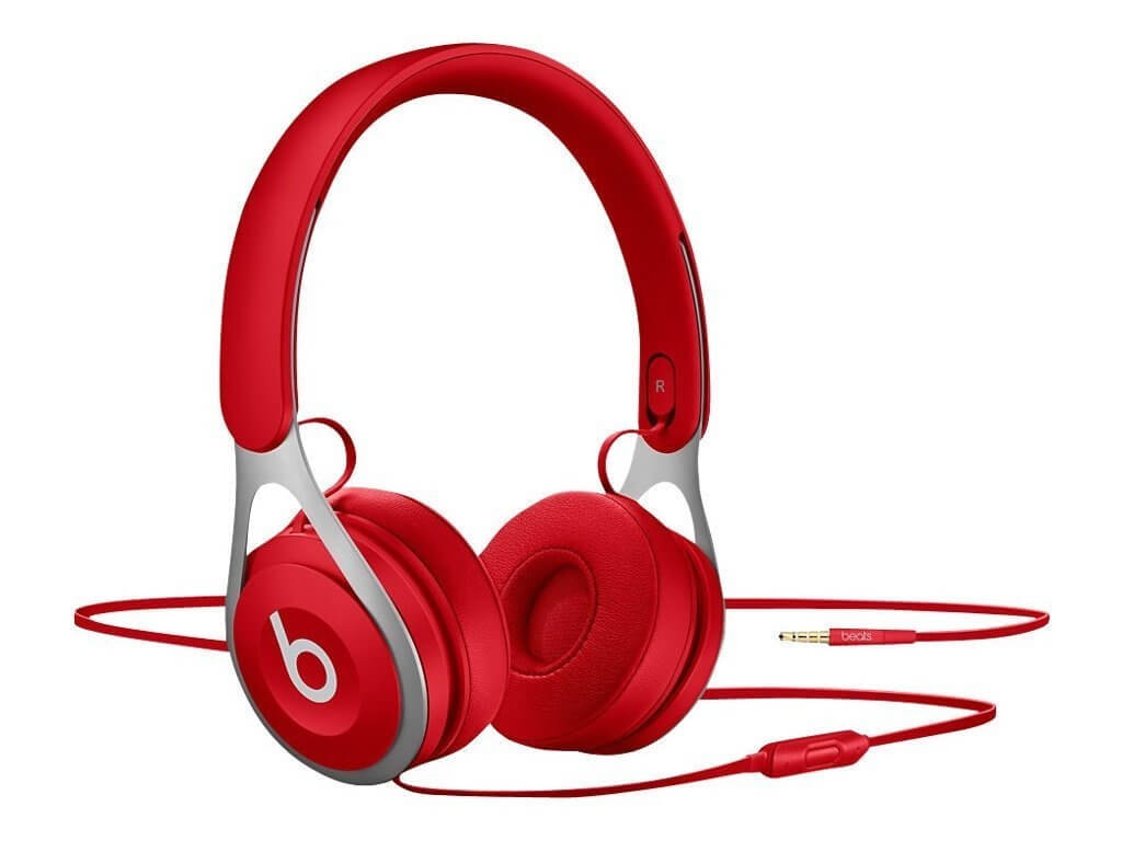 Beats EP - Auriculares con diadema con micro - en oreja - cableado - conector de 3,5 mm - rojo - para 10.5-inch iPad Pro; 12.9-inch iPad Pro; 9.7-inch iPad; 9.7-inch iPad Pro; iPad; iPad 1; 2; iPad Air; iPad Air 2; iPad mini; iPad mini 2; 3; 4; iPad with Retina display; iPhone 3G, 3GS, 4, 4S, 5, 5c, 5s, 6, 6 Plus, 6s, 6s Plus, SE; iPod classic; iPod nano; iPod shuffle (4G); iPod touch
