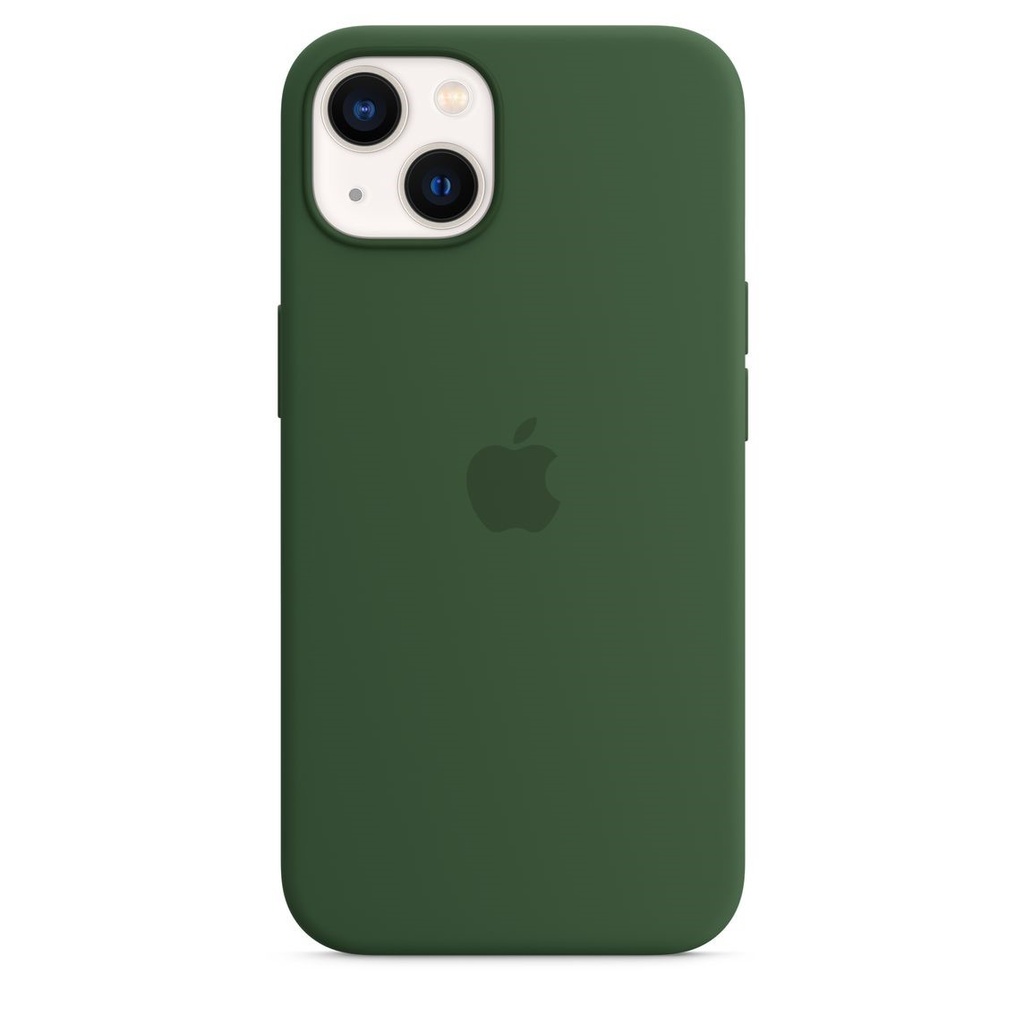 Apple - Carcasa trasera para teléfono móvil - con MagSafe - silicona - trébol - para iPhone 13