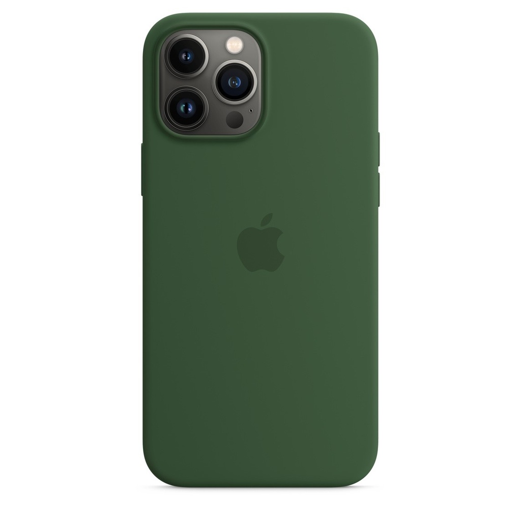 Apple - Carcasa trasera para teléfono móvil - con MagSafe - silicona - trébol - para iPhone 13 Pro Max
