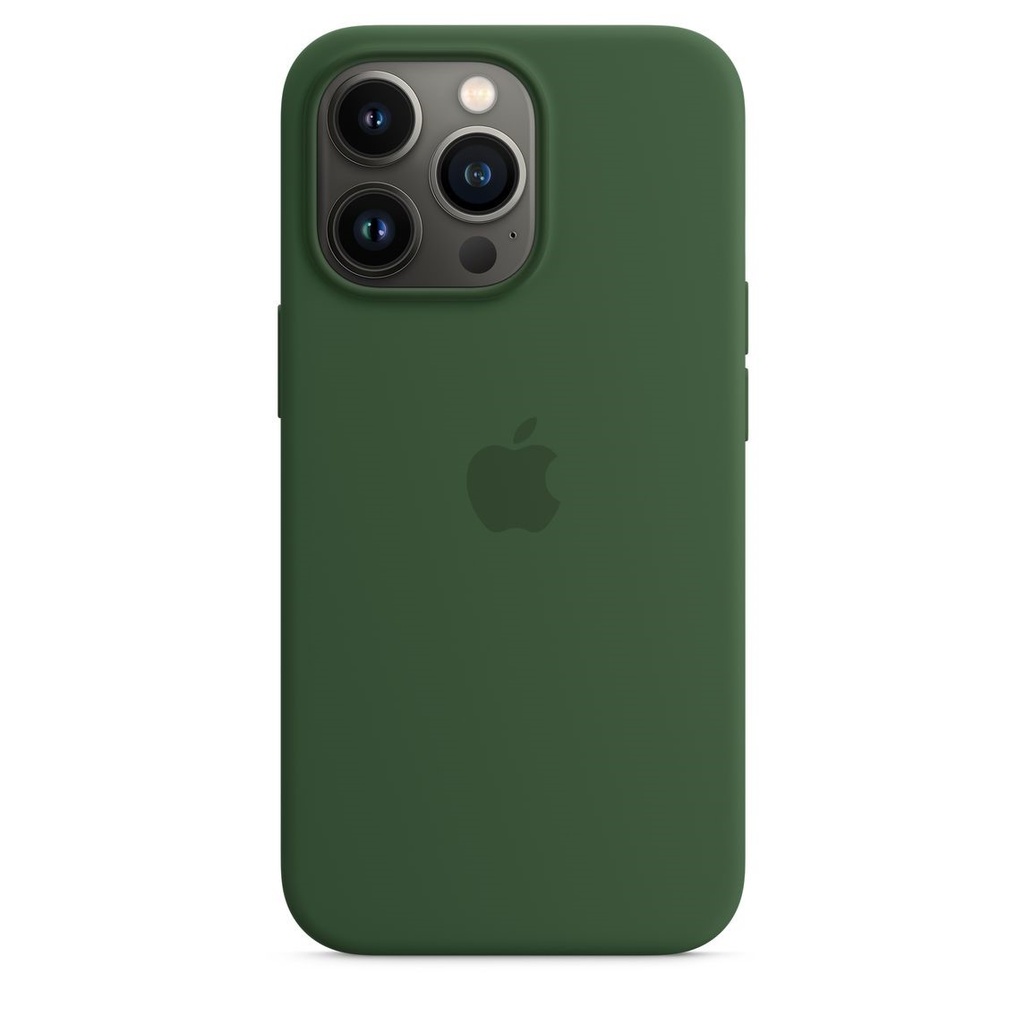 Apple - Carcasa trasera para teléfono móvil - con MagSafe - silicona - trébol - para iPhone 13 Pro