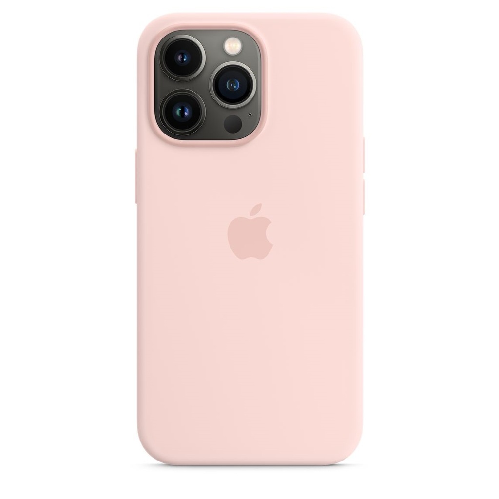 Apple - Carcasa trasera para teléfono móvil - con MagSafe - silicona - rosa tiza - para iPhone 13 Pro