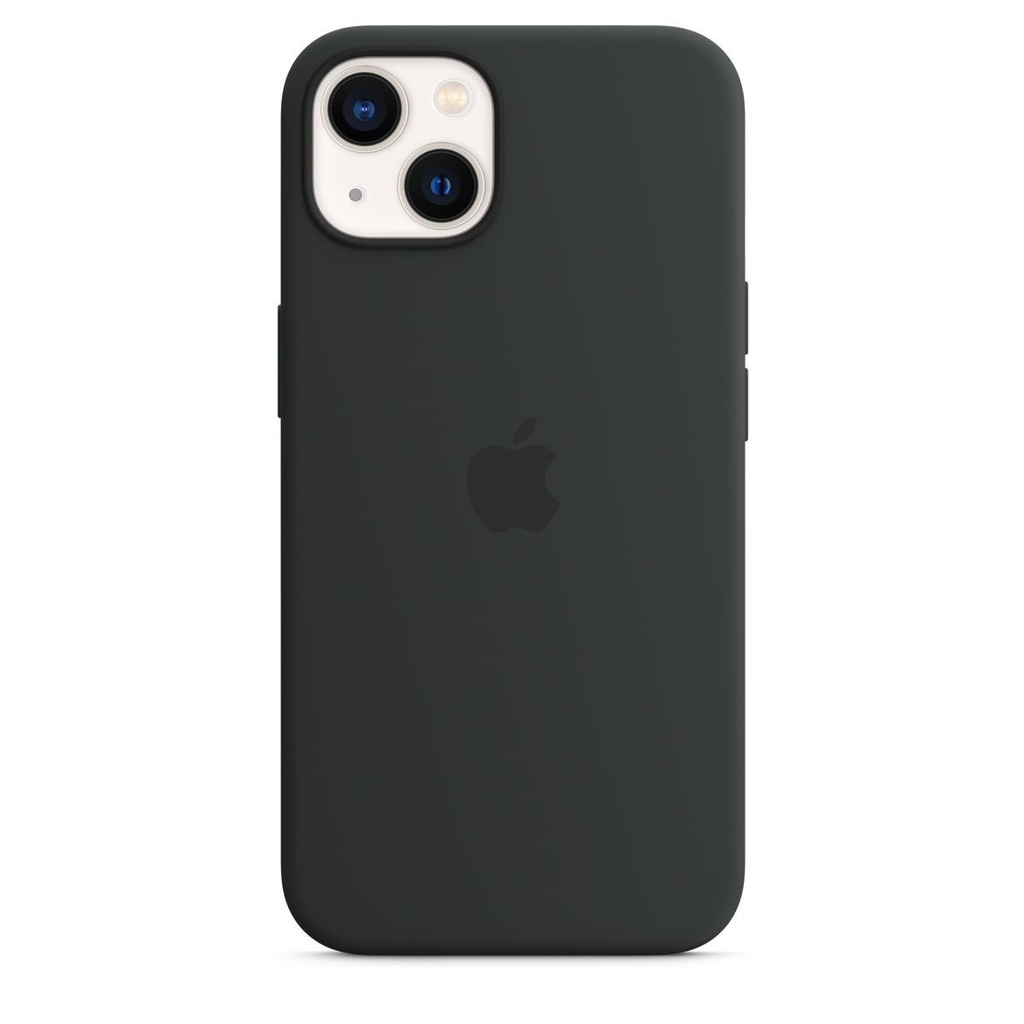 Apple - Carcasa trasera para teléfono móvil - con MagSafe - silicona - medianoche - para iPhone 13