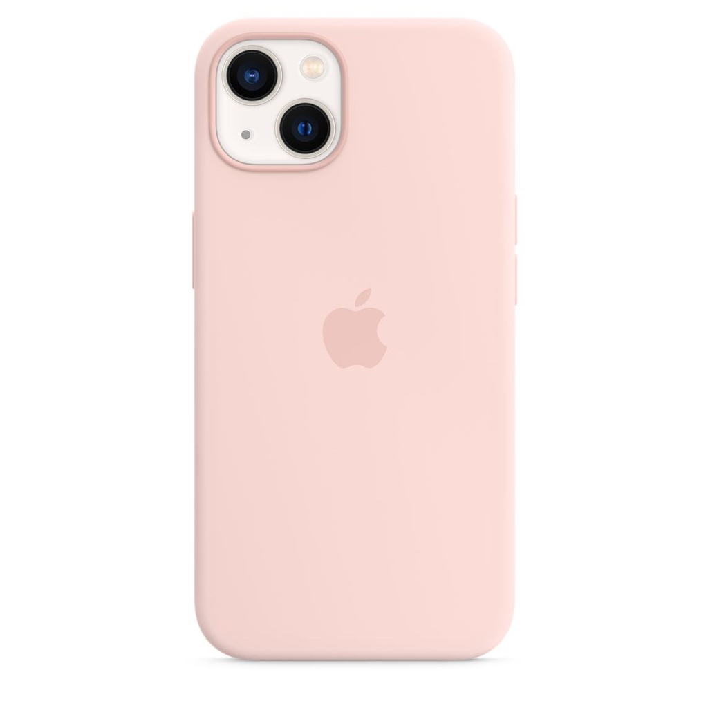 Apple - Carcasa trasera para teléfono móvil - con MagSafe - silicona - rosa tiza - para iPhone 13