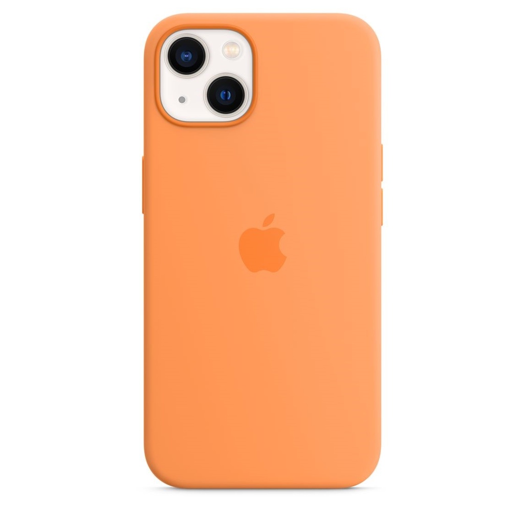 Apple - Carcasa trasera para teléfono móvil - con MagSafe - silicona - caléndula - para iPhone 13