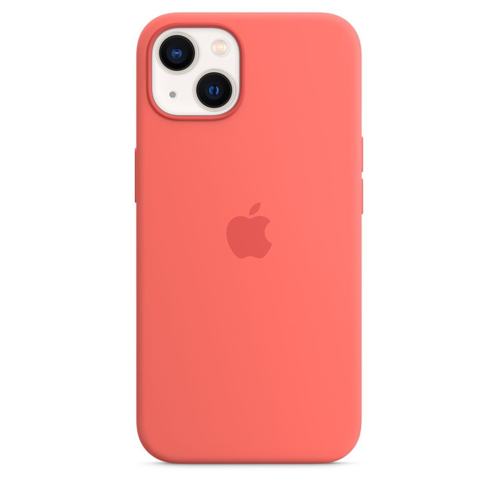 Apple - Carcasa trasera para teléfono móvil - con MagSafe - silicona - rosa pomelo - para iPhone 13