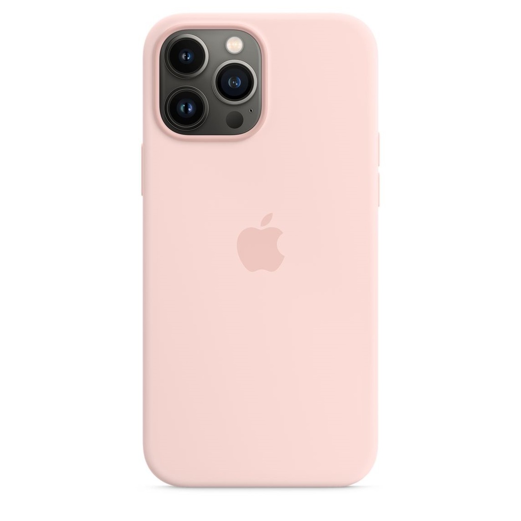 Apple - Carcasa trasera para teléfono móvil - con MagSafe - silicona - rosa tiza - para iPhone 13 Pro Max