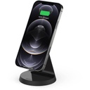 Belkin - Base de carga inalámbrica - 7.5 vatios - Fast Charge (magnética) - negro - para Apple iPhone 12, 12 mini, 12 Pro, 12 Pro Max