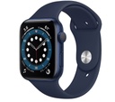 Apple Watch SE (GPS) - 44 mm - aluminio plateado - reloj inteligente con pulsera deportiva - fluoroelastómero - azul abismo - tamaño de la banda: Regular - 32 GB - Wi-Fi, Bluetooth - 36.2 g