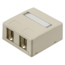 ISB2OW - HUBBELL CAJA SUPERFICIAL 2 PUERTOS CREMA