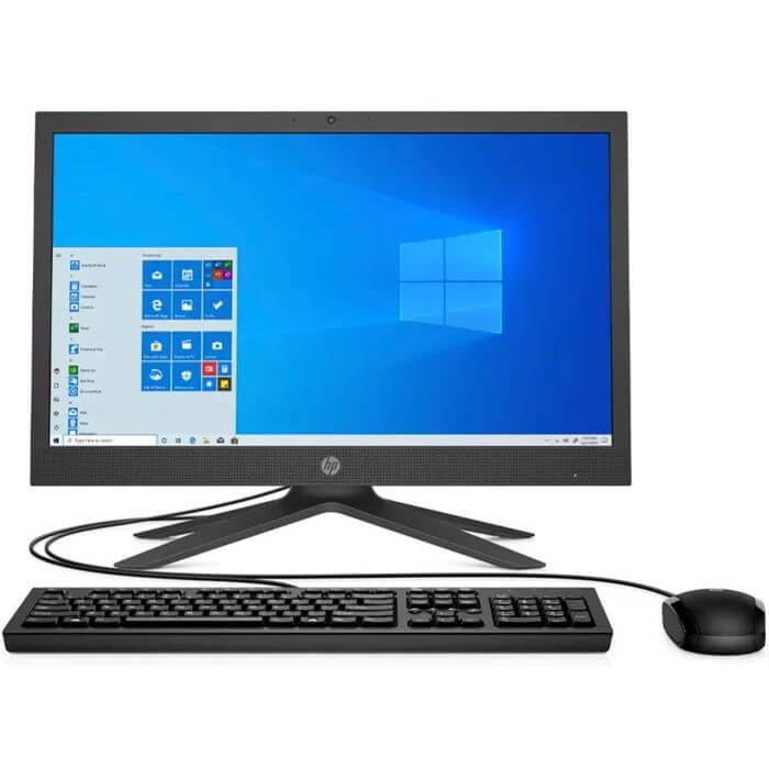 HP 21-b0002la - Todo en uno - Celeron J4025 / 2 GHz - RAM 4 GB - HDD 1 TB - UHD Graphics 600 - GigE - WLAN: 802.11a/b/g/n/ac, Bluetooth 4.2 - Win 10 Home Single Language 64 bits - monitor: LED 20.7" 1920 x 1080 (Full HD) - teclado: Latinoamérica - negro