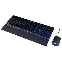 Corsair - Juego de teclado y ratón - Español - Cableado - USB - Negro