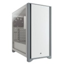 CORSAIR 4000D - Torre - ATX - panel lateral con ventana (cristal templado) - sin fuente de alimentación (ATX) - blanco - USB/Audio