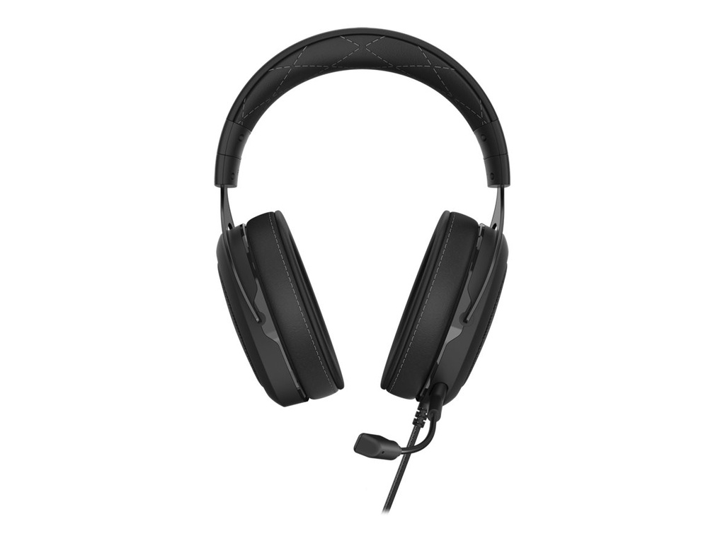 CORSAIR Gaming HS60 PRO SURROUND - Auricular - tamaño completo - cableado - USB, conector de 3,5 mm - carbón