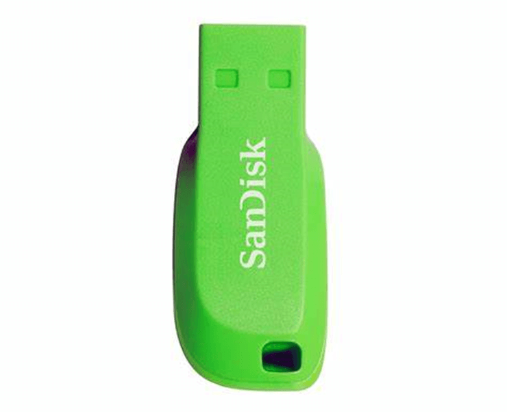 SanDisk Cruzer Blade - USB flash drive - 32 GB - USB 2.0 - electric green