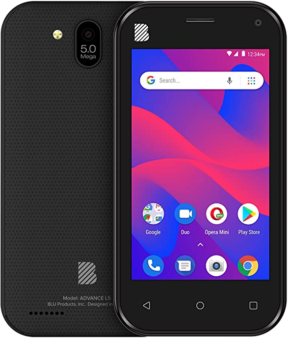 BLU Advance L5 | 2020 | Batería de larga duración | Desbloqueada | Pantalla de 4.0" | 16GB | Cámara de 5MP