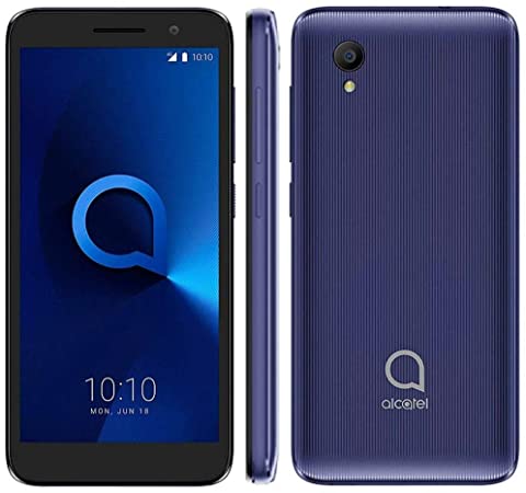 Alcatel 1 (16GB) 5.0" pantalla de visión completa, batería extraíble, radio FM, SIM dual GSM desbloqueado US & Global 4G LTE versión internacional 5033E (negro azulado)