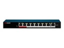 Hikvision DS-3E0109P-E/M - Conmutador - sin gestionar - 9 x 10/100 (PoE) + 1 x 10/100 (enlace ascendente) - sobremesa, montaje en pared - PoE (58 W)