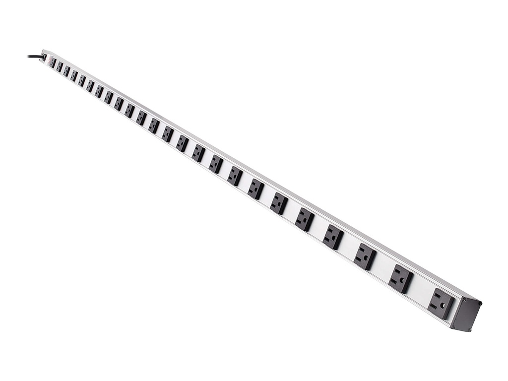Tripp Lite Power Strip 120V 5-15R 24 Outlet 15' Cord Vertical Metal 0URM - Power distribution strip - AC 120 V - input: NEMA 5-15 - output connectors: 24 (NEMA 5-15) - 4.6 m - Canada, United States - white