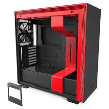 NZXT H series H710 - Torre - placa ATX extendida - panel lateral con ventana (cristal templado) - sin fuente de alimentación - negro mate, rojo mate - USB/Audio