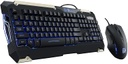 Thermaltake -  eSPORTS COMMANDER COMBO (Multi Light) - Juego de teclado y ratón - USB - Teclado retroiluminado - Mouse  800/1200/1600/2400 DPI - Español - Latinoamérica - negro